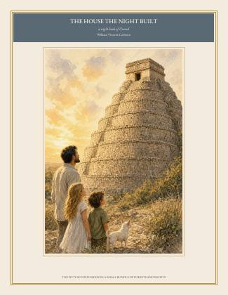 Cover of THE HOUSE THE NIGHT BUILT, a night book of Uxmal, by William Vincent Carleton